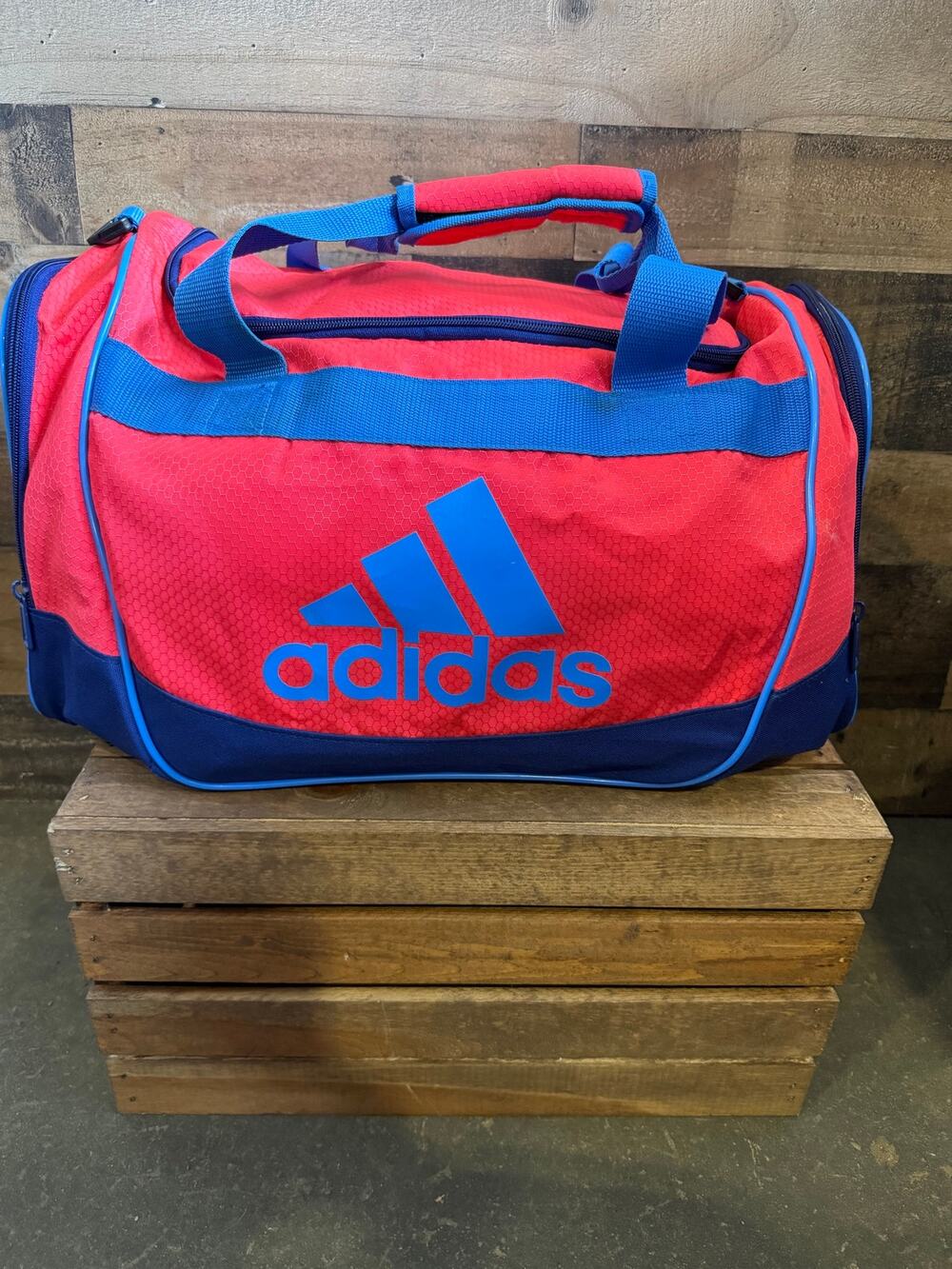 Adidas Small Duffel Bag Gym- Travel Athletic Sports Gym Bag -Pink Red Royal Blue